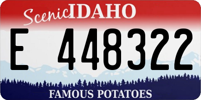 ID license plate E448322