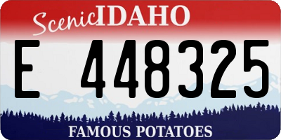 ID license plate E448325