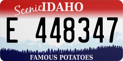 ID license plate E448347