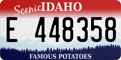 ID license plate E448358