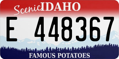 ID license plate E448367