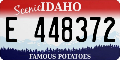 ID license plate E448372