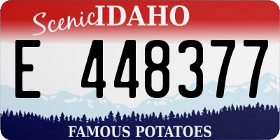 ID license plate E448377