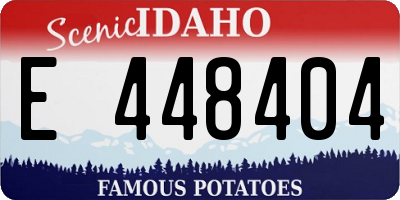 ID license plate E448404