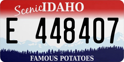 ID license plate E448407