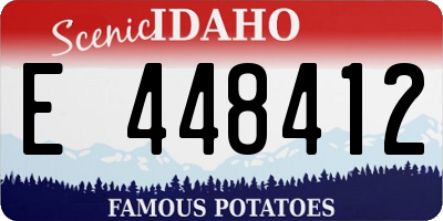 ID license plate E448412
