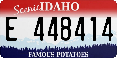 ID license plate E448414