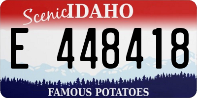 ID license plate E448418