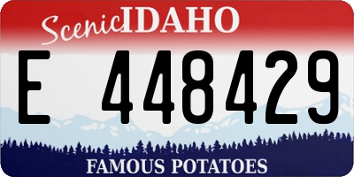 ID license plate E448429