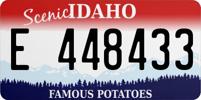 ID license plate E448433