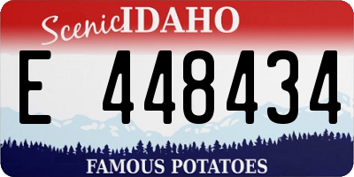 ID license plate E448434