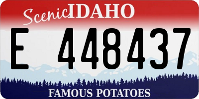 ID license plate E448437
