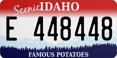 ID license plate E448448