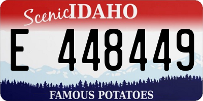 ID license plate E448449