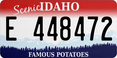 ID license plate E448472