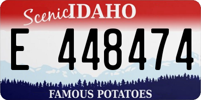 ID license plate E448474