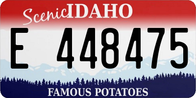ID license plate E448475