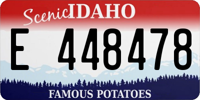 ID license plate E448478
