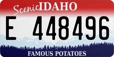 ID license plate E448496