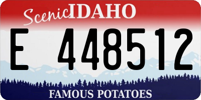 ID license plate E448512