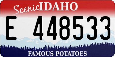 ID license plate E448533