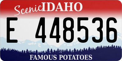 ID license plate E448536