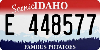 ID license plate E448577