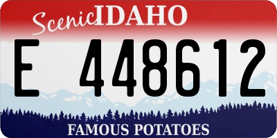 ID license plate E448612
