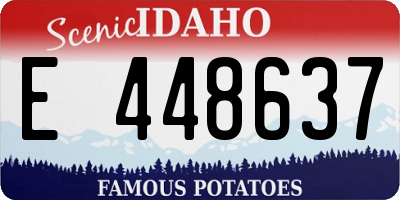 ID license plate E448637