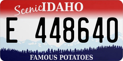 ID license plate E448640