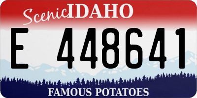 ID license plate E448641