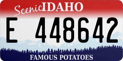 ID license plate E448642
