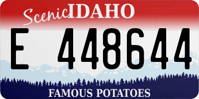 ID license plate E448644