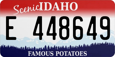 ID license plate E448649
