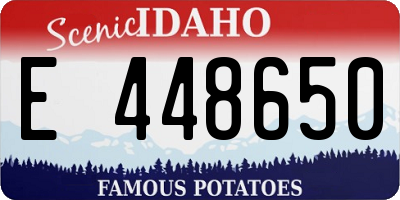 ID license plate E448650