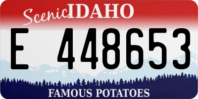 ID license plate E448653