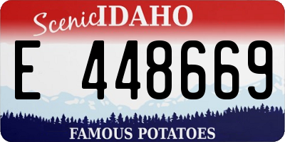 ID license plate E448669