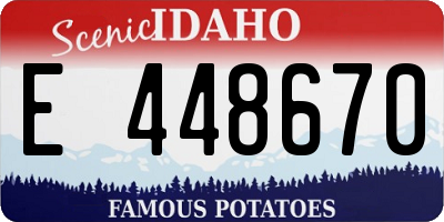 ID license plate E448670