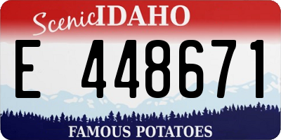 ID license plate E448671