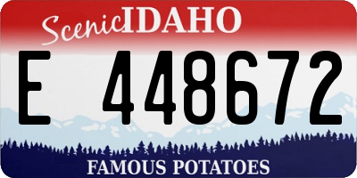 ID license plate E448672