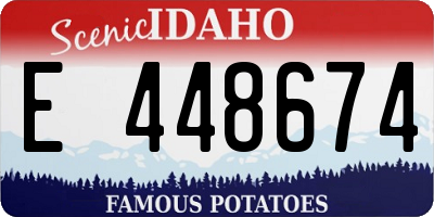 ID license plate E448674