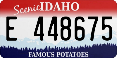 ID license plate E448675