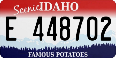 ID license plate E448702