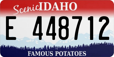ID license plate E448712