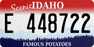 ID license plate E448722