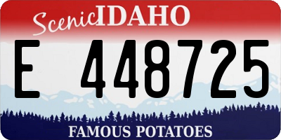 ID license plate E448725