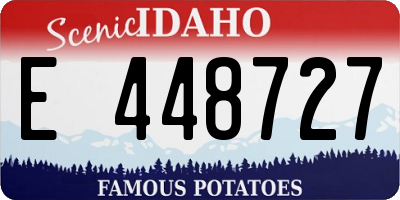 ID license plate E448727