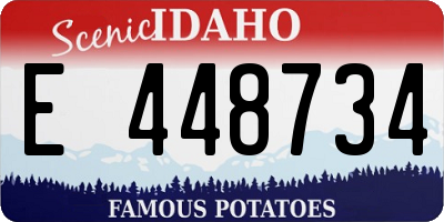 ID license plate E448734