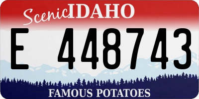 ID license plate E448743