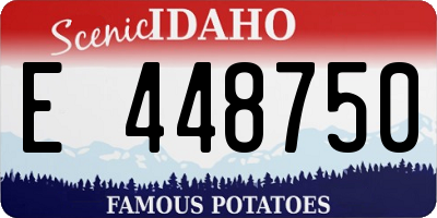 ID license plate E448750